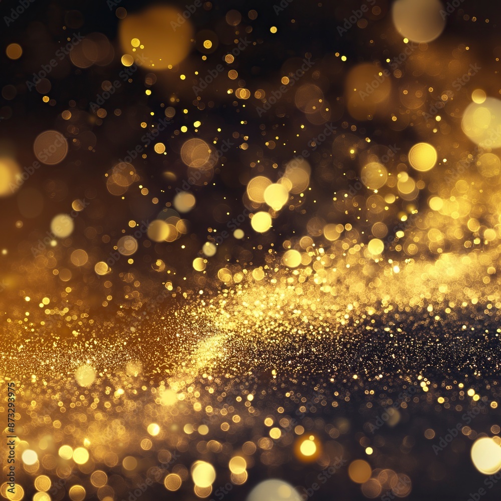 A gold and black background with many small gold circles A gold and black background with many small gold circles