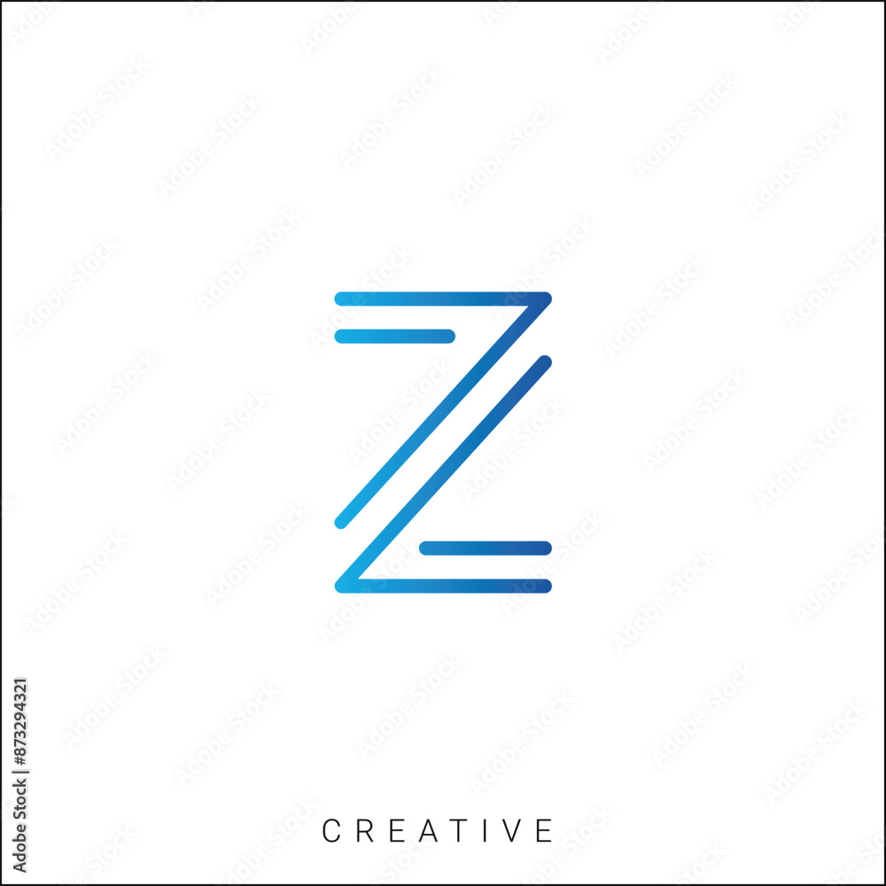Z Creative Latter Logo Design. By Custom Branding Logo. Creative Logo Design. Logo Template. Vector illustration. Modern Design. Monogram Design