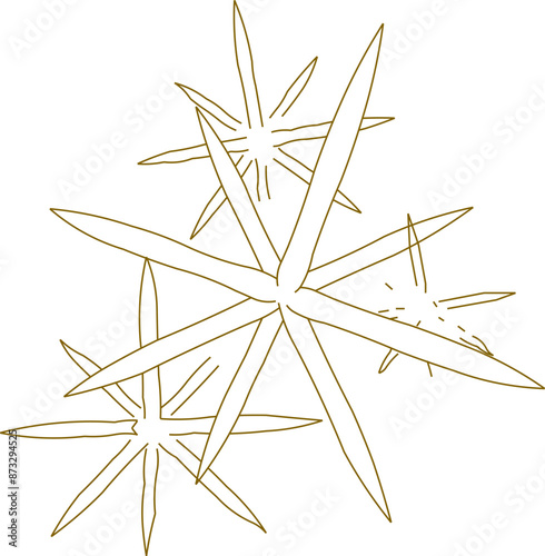 Vector silhouette illustration sketch, detailed design, ornament, ornament, logo, flower, plant icon for site plan layout 