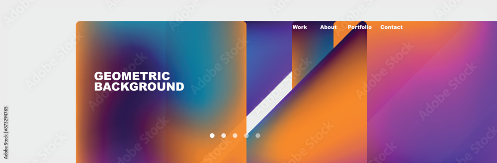 Colorful fluid gradient triangles and squares web site template. Vector Illustration For Wallpaper, Banner, Background, Card, Book Illustration, landing page Colorful fluid gradient triangles and squares web site template. Vector Illustration For Wallpaper, Banner, Background, Card, Book Illustration, landing page