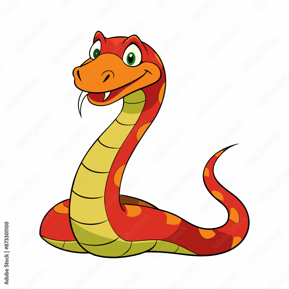 Fototapeta premium Vector Snake Cartoon