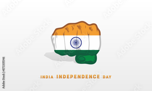 Happy independence day India, 15th August, Template for Poster, Banner, Advertising, or Greeting card