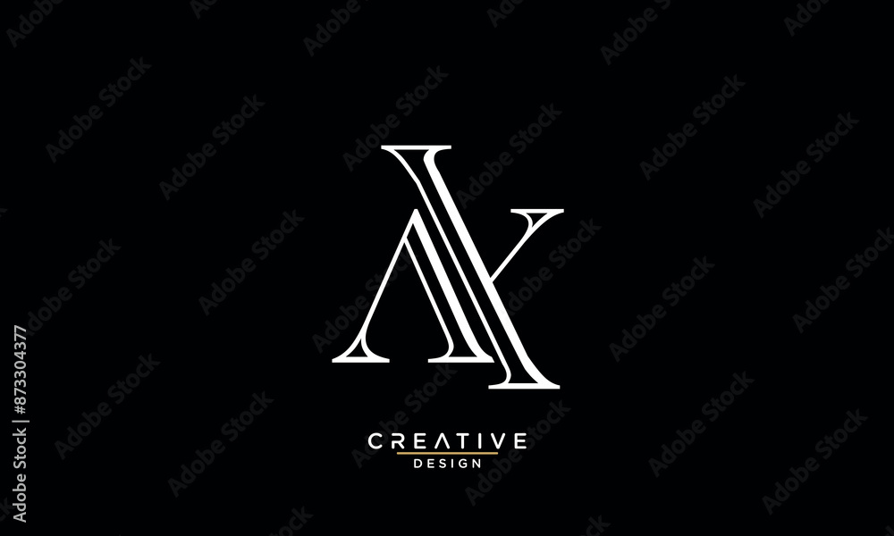 AY, YA, A, Y, Abstract Letters Logo Monogram AY, YA, A, Y, Abstract Letters Logo Monogram