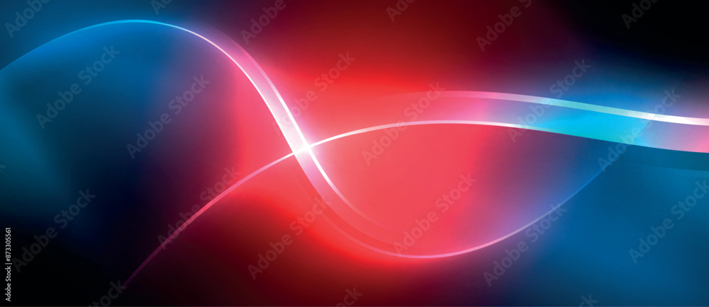 Neon glowing circle rays, light round lines in the dark, planet style neon wave lines. Energetic electric concept design for wallpaper, banner, background Neon glowing circle rays, light round lines in the dark, planet style neon wave lines. Energetic electric concept design for wallpaper, banner, background