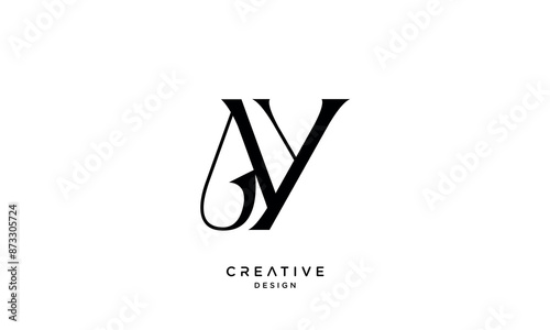 AY, YA, A, Y, Abstract Letters Logo Monogram