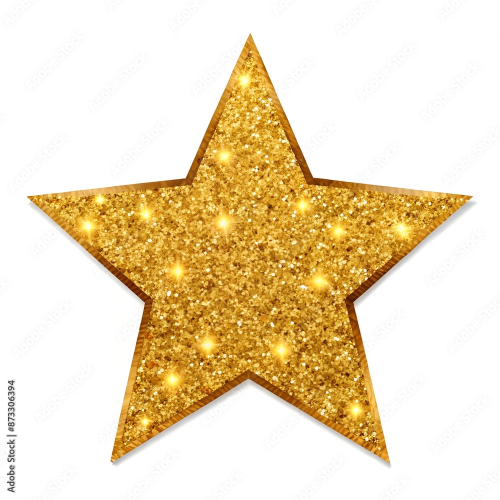 golden star on a white background golden star on a white background