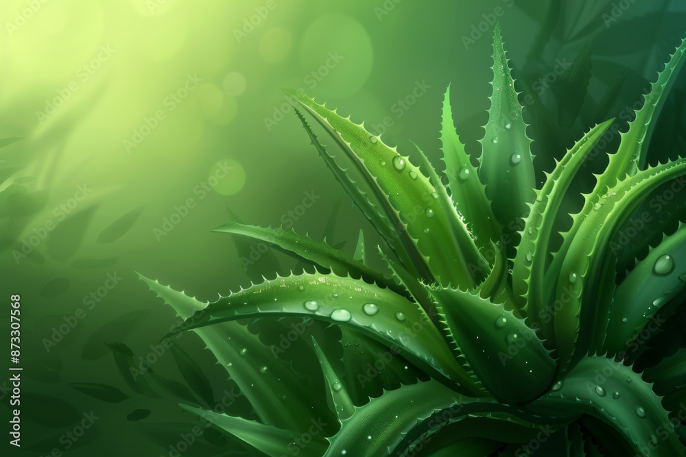 Aloe (Aloe vera) plant background design, creative wallpaper Aloe (Aloe vera) plant background design, creative wallpaper