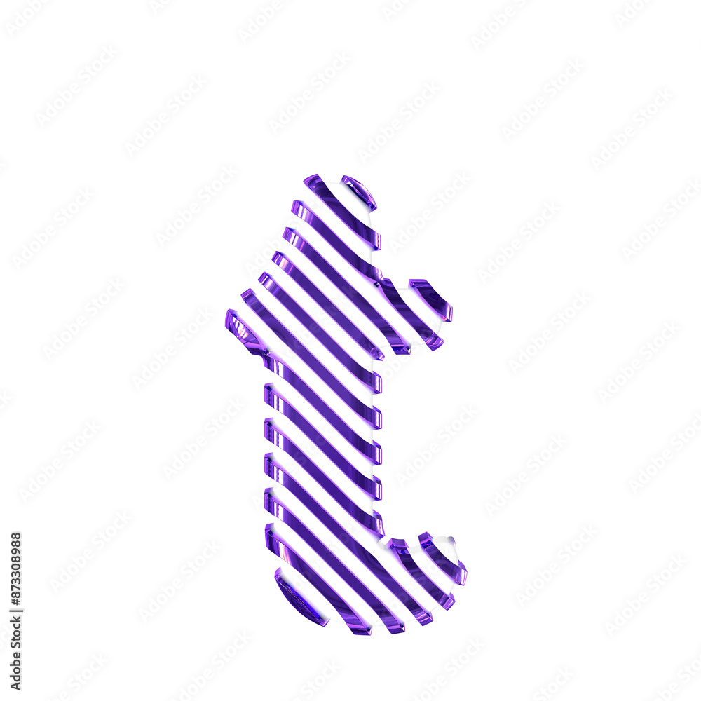 White symbol with dark purple diagonal ultra thin straps. letter t White symbol with dark purple diagonal ultra thin straps. letter t