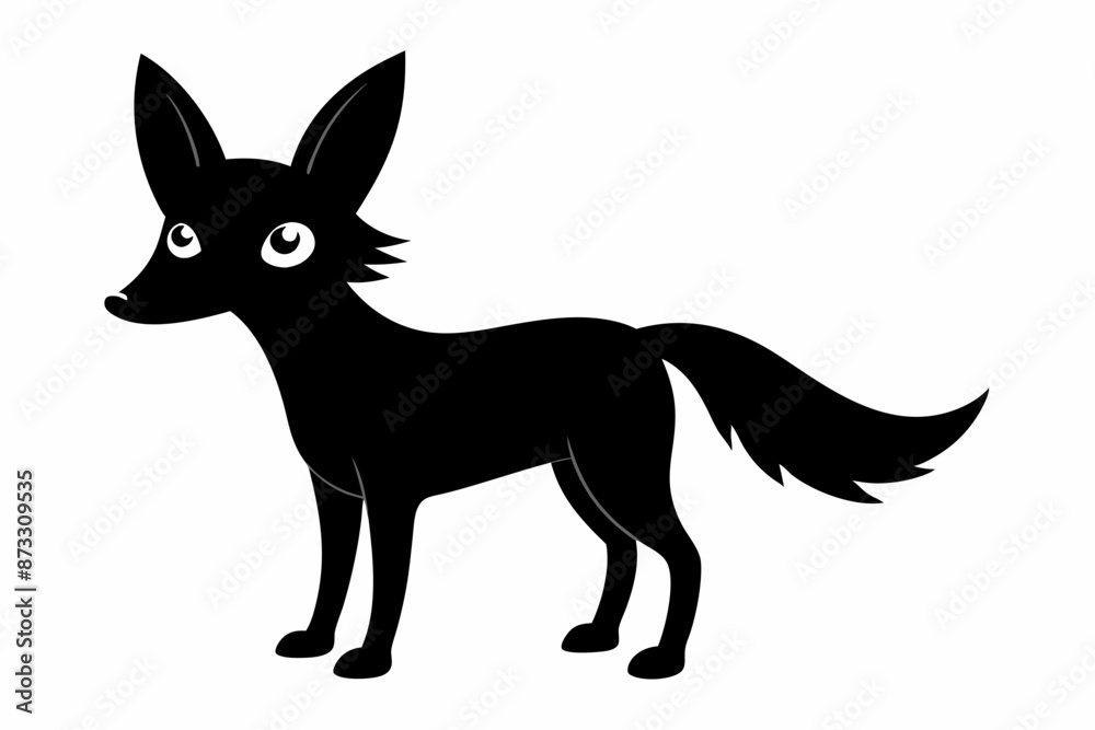 Jackal vector illustration, Jackal jumping isolated on white, Jackal silhouette, Jackal vector art Jackal vector illustration, Jackal jumping isolated on white, Jackal silhouette, Jackal vector art