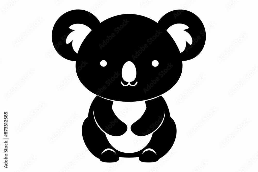 Koala Bear vector illustration, Koala Bear jumping isolated on white, Koala Bear silhouette, Koala Bear vector art Koala Bear vector illustration, Koala Bear jumping isolated on white, Koala Bear silhouette, Koala Bear vector art
