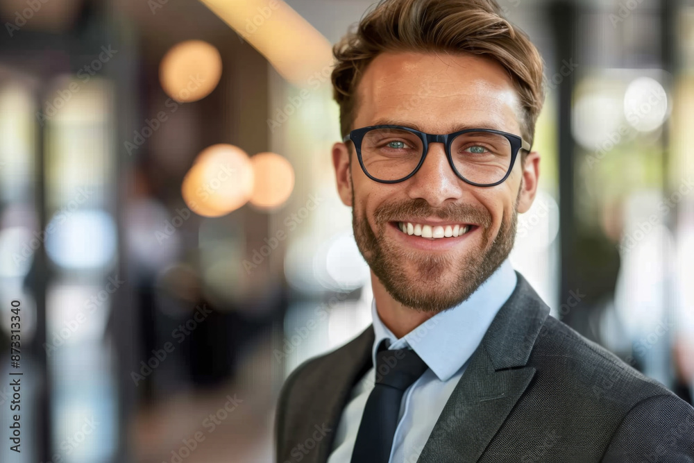 American handsome man smiling, Business Analyst American handsome man smiling, Business Analyst