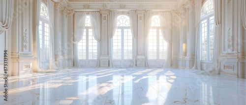 Wallpaper Mural luxury decor and elegant mansion on a white mansion ballroom backdrop interior of a room with windows perfect for wedding photography and decor inspiration Torontodigital.ca