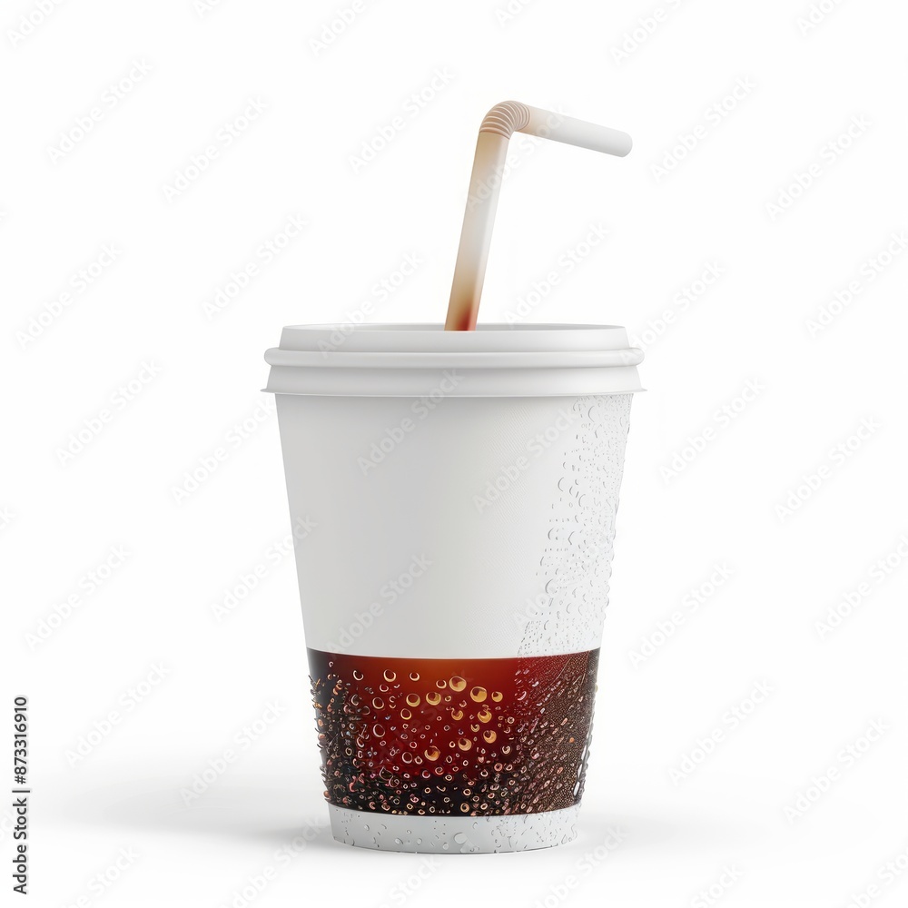 styrofoam cup with straw for cola or coffee, styrofoam cup with straw for cola or coffee,