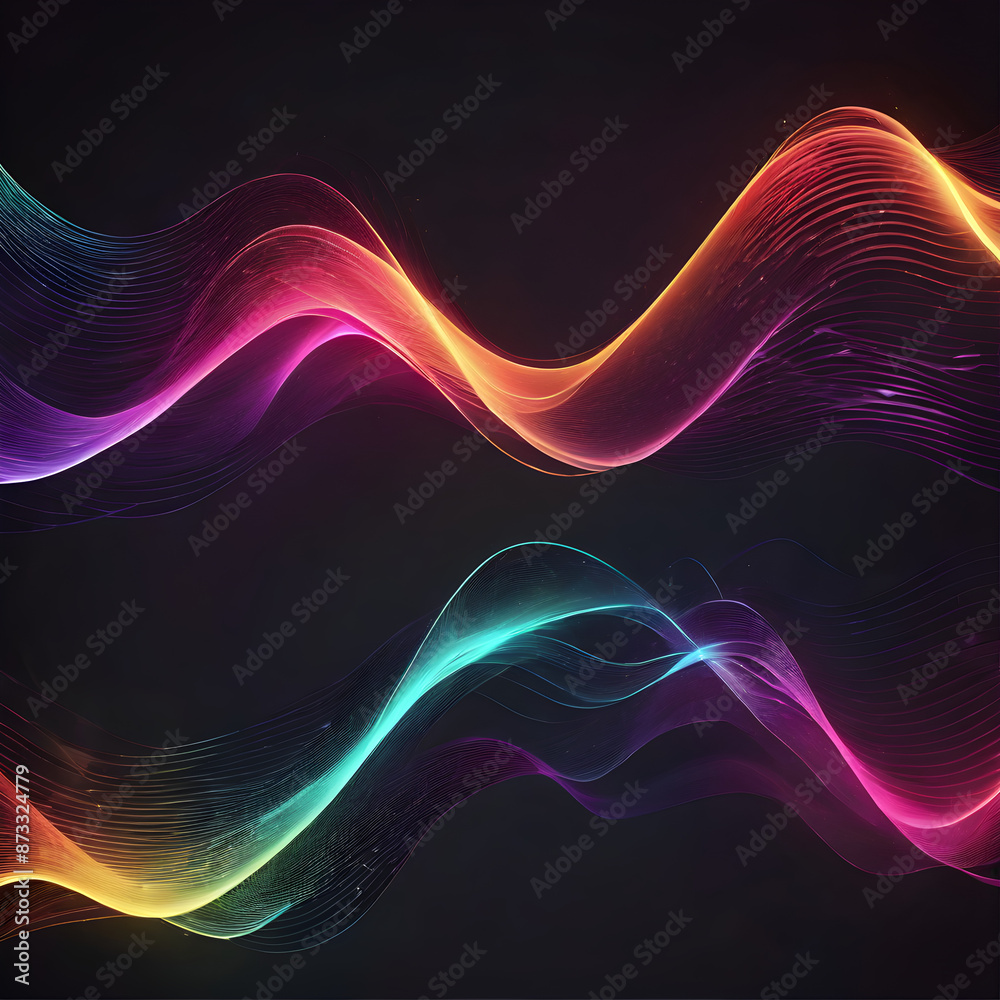 Abstract motion sound wave lines background with wavy lines. Abstract motion sound wave lines background with wavy lines.