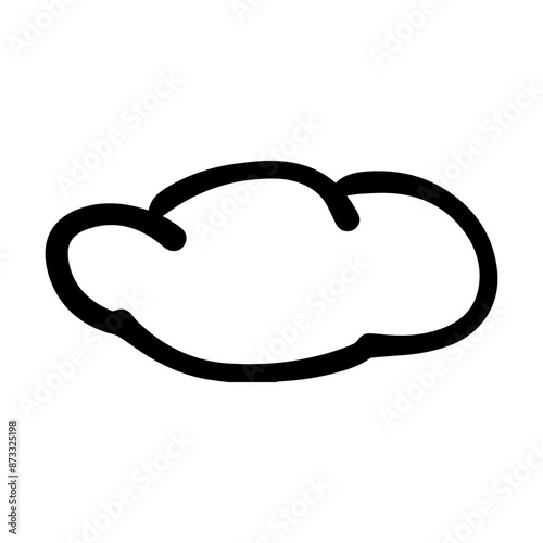 Cloud icon, hand-drawn outline sketch simple doodle outline drawing art illustration