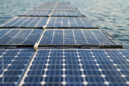 Floating solar panels, showcasing the creative design of solar panels that float on water to produce clean energy.