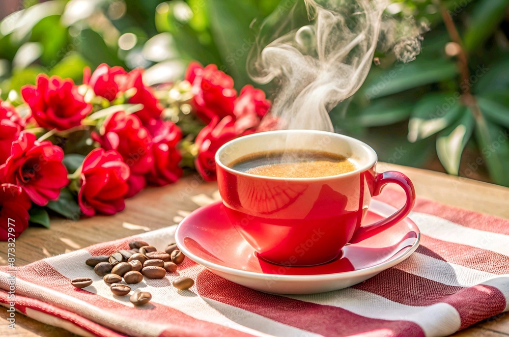 Beautiful fresh relax morning coffee cup set Beautiful fresh relax morning coffee cup set