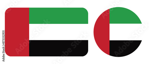United Arab Emirates Flag. Flag Of United Arab Emirates, United Arab Emirates flag vector illustration, National flag of United Arab Emirates, United Arab Emirates flag.