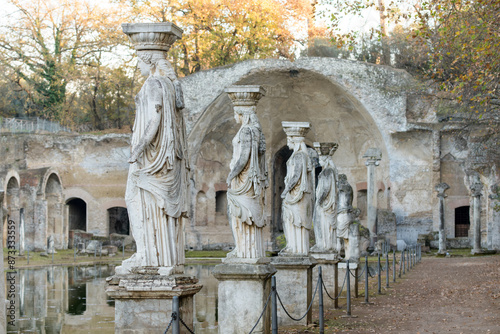 Hadrian's Villa (Villa Adriana; Villa Hadriana) - The Canopus,  Carthyds and Temple of Serapis - villa of emperor Hadrian near Tivoli outside Rome, Italy. photo