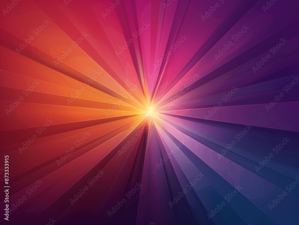 Vibrant abstract image featuring a radiant burst of light with warm and cool gradient colors converging at the center. Vibrant abstract image featuring a radiant burst of light with warm and cool gradient colors converging at the center.