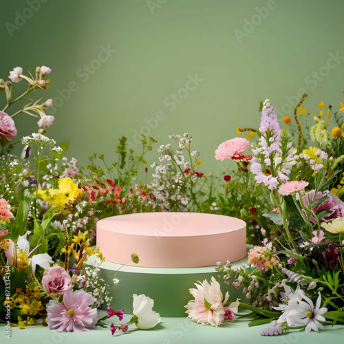 Amidst a tranquil garden, a symphony of tulips dances in the gentle breeze, their vibrant hues of pink, purple, red, and white painting a picturesque scene of springtime bliss.