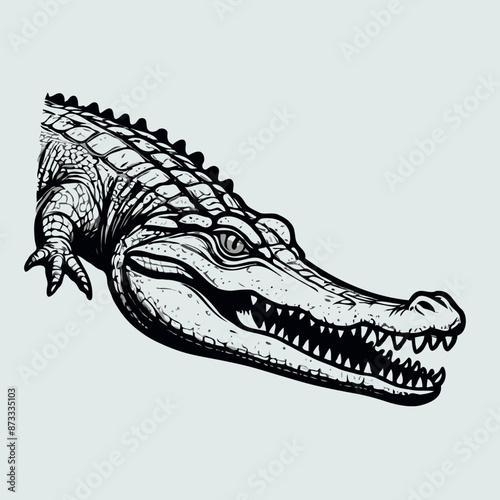 crocodile head silhouette
