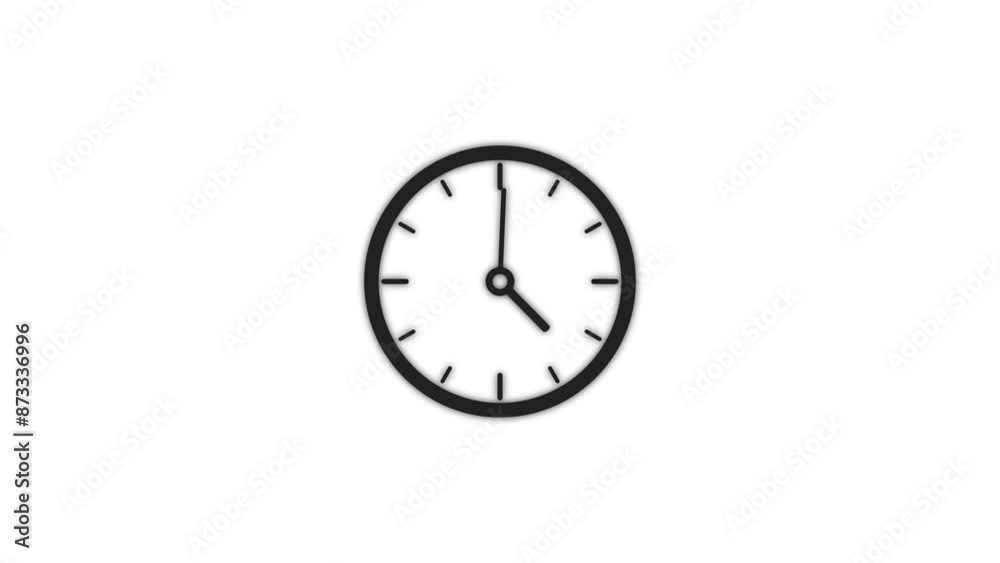 Clock icon flat style 24 hours day fast speed with moving arrows clock time rotation 360 animation technology. Clock icon flat style 24 hours day fast speed with moving arrows clock time rotation 360 animation technology.