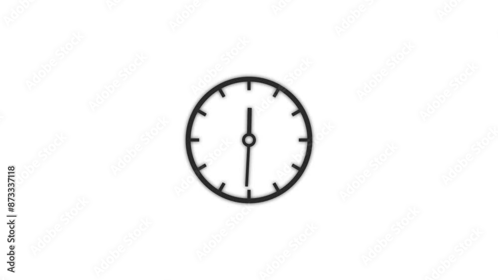 Clock icon flat style 24 hours day fast speed with moving arrows clock time rotation 360 animation technology. Clock icon flat style 24 hours day fast speed with moving arrows clock time rotation 360 animation technology.