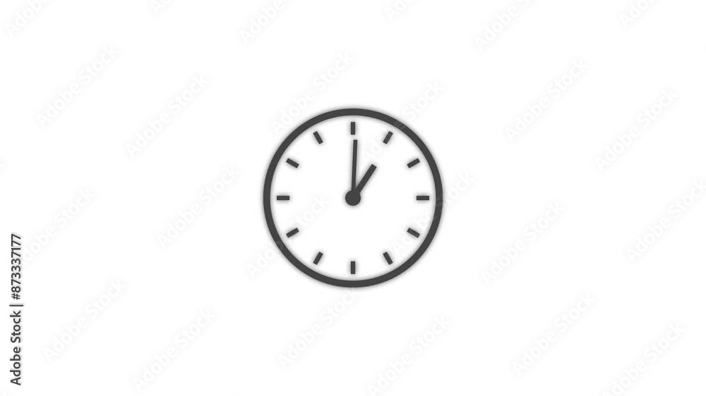 Clock icon flat style 24 hours day fast speed with moving arrows clock time rotation 360 animation technology. Clock icon flat style 24 hours day fast speed with moving arrows clock time rotation 360 animation technology.