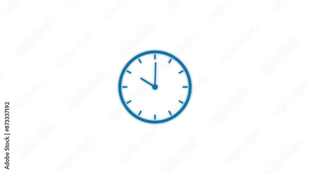Clock icon flat style 24 hours day fast speed with moving arrows clock time rotation 360 animation technology. Clock icon flat style 24 hours day fast speed with moving arrows clock time rotation 360 animation technology.