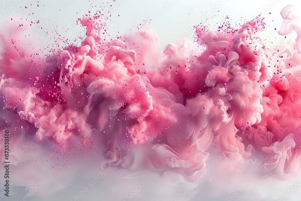 Lively Pink Particle Texture and Distribution Lively Pink Particle Texture and Distribution