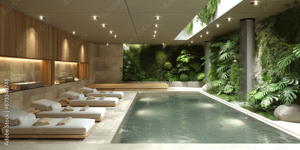Luxurious hotel rooms, luxurious spa treatments and modern interior ...
