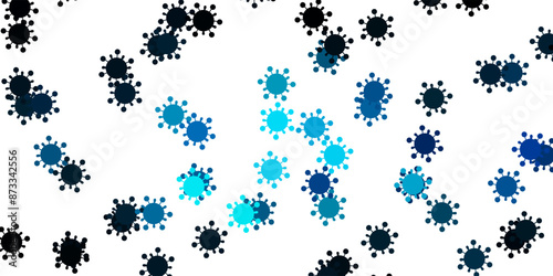 Light blue vector texture with disease symbols.