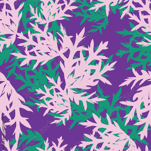 Trendy floral seamless pattern collection. Set of vintage 70s style flower background illustration. Colorful pastel color groovy artwork bundle, y2k nature backgrounds with spring plants