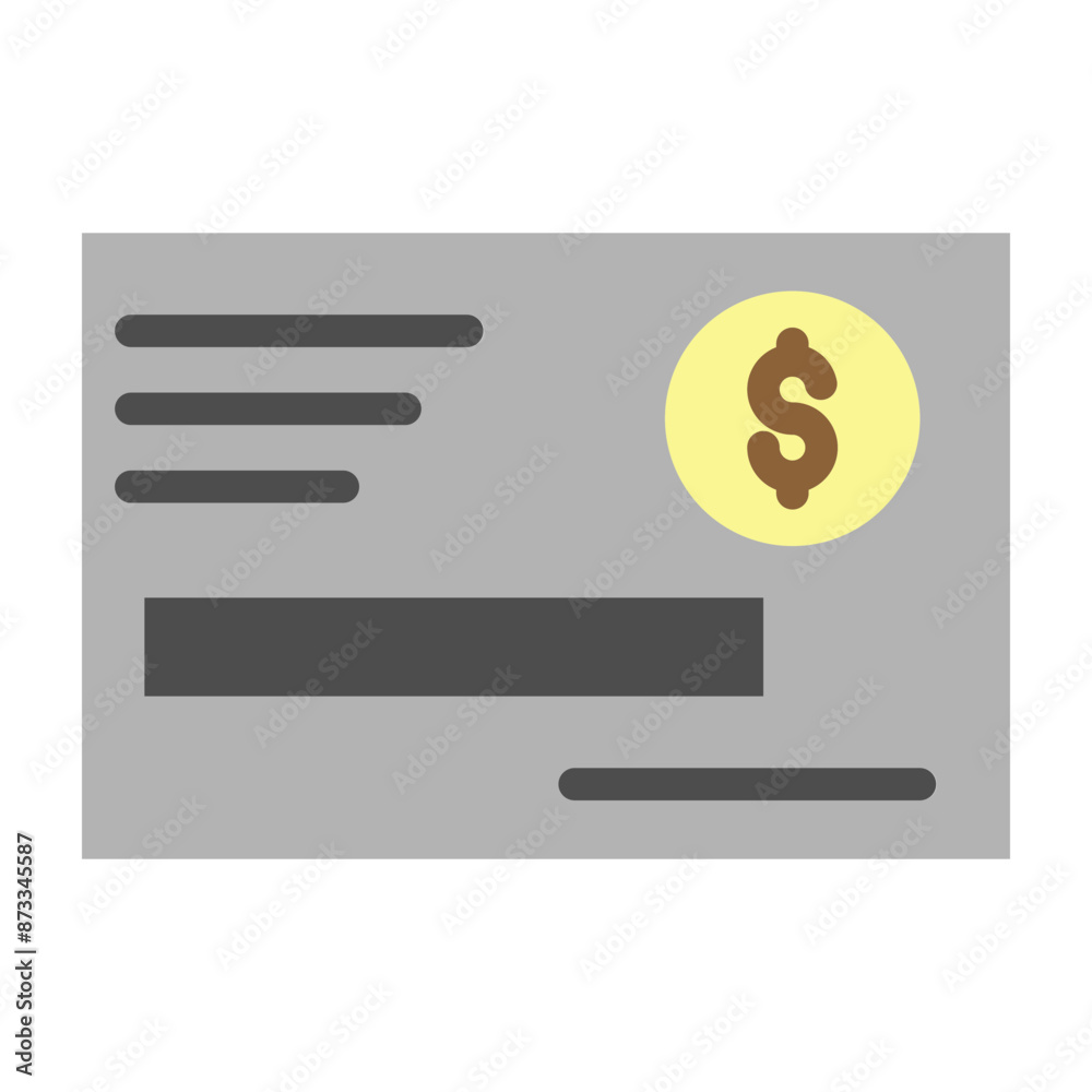 Donation Check Vector Flat Icon Design Donation Check Vector Flat Icon Design