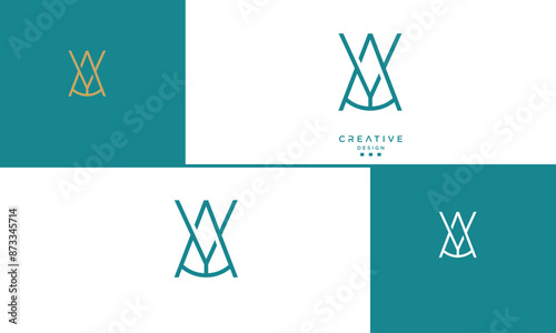 AY, YA, A, Y, Abstract Letters Logo Monogram
