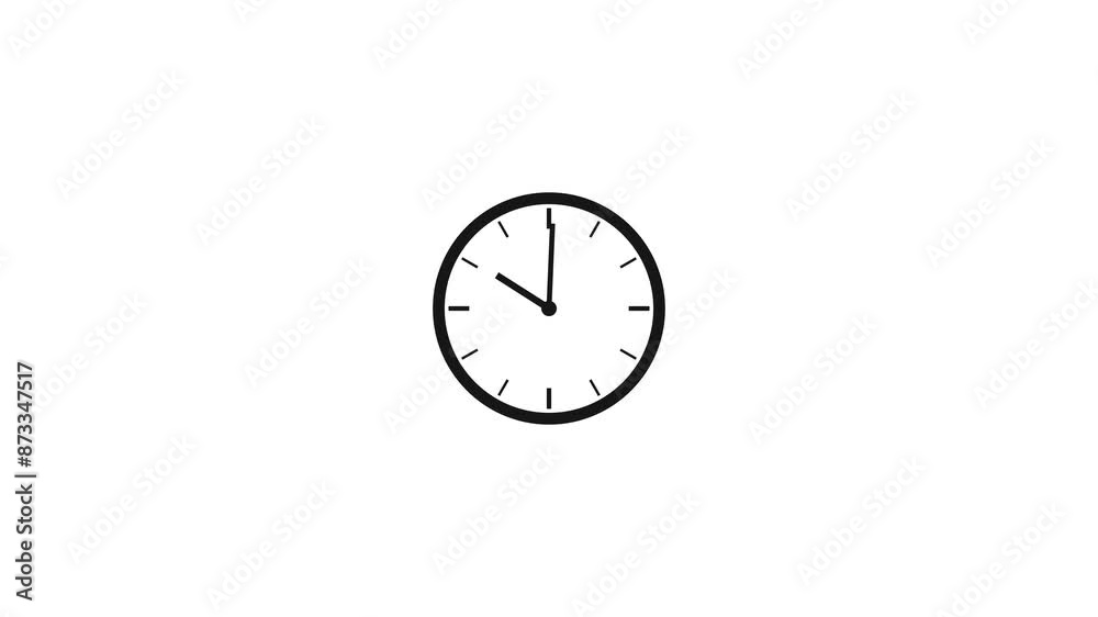 Clock timelapse looping 12 hours day fast speed and rotating clock icon animation. Clock timelapse looping 12 hours day fast speed and rotating clock icon animation.