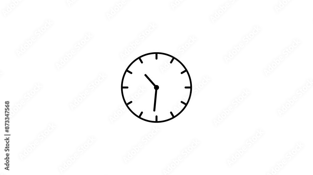 Clock timelapse looping 12 hours day fast speed and rotating clock icon animation. Clock timelapse looping 12 hours day fast speed and rotating clock icon animation.