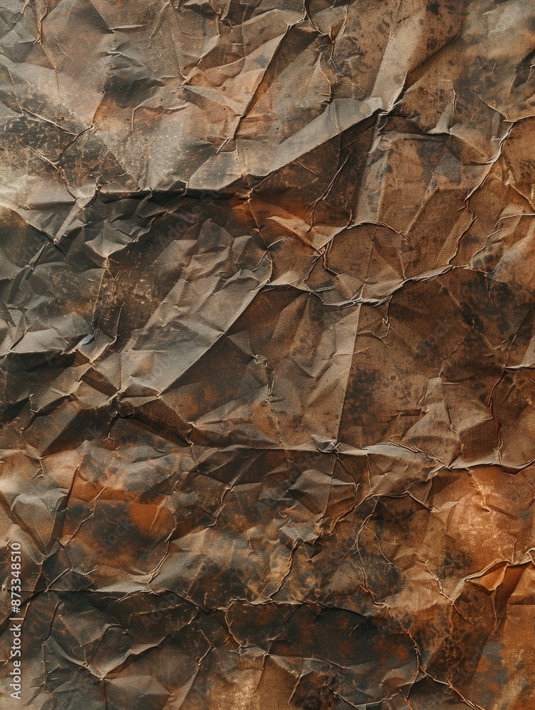 A piece of paper with a brown and black texture. The paper appears to be old and worn, with a rough and uneven surface. Scene is somewhat somber and nostalgic A piece of paper with a brown and black texture. The paper appears to be old and worn, with a rough and uneven surface. Scene is somewhat somber and nostalgic