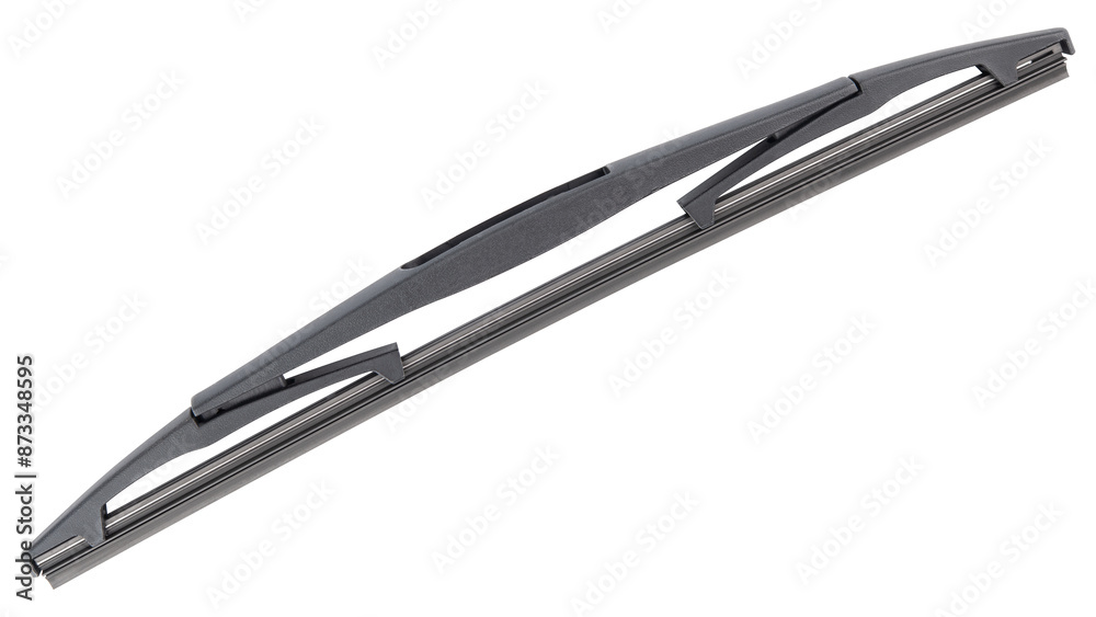 Car wipers. Replacing old on new windshield wipers. Single wiper blade for wet windshield. Car supplies for water drops after rain on glass window. Passenger car auto parts. Regular car maintenance Car wipers. Replacing old on new windshield wipers. Single wiper blade for wet windshield. Car supplies for water drops after rain on glass window. Passenger car auto parts. Regular car maintenance
