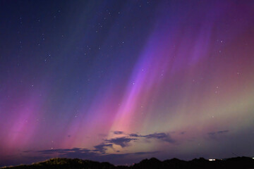 Leinwandbilder Nordlichter Farbiges Nordlicht am schottischen Nachthimmel  © Digital Nature 