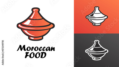 Logo , Moroccan Tajine. Vector illustration.
