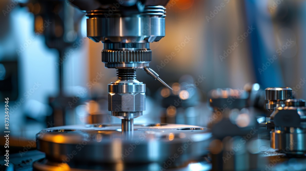 A precision machinist using a micrometer to measure the exact dimensions of a small metal part in a workshop, ensuring accuracy to the smallest fraction of a millimeter. A precision machinist using a micrometer to measure the exact dimensions of a small metal part in a workshop, ensuring accuracy to the smallest fraction of a millimeter.