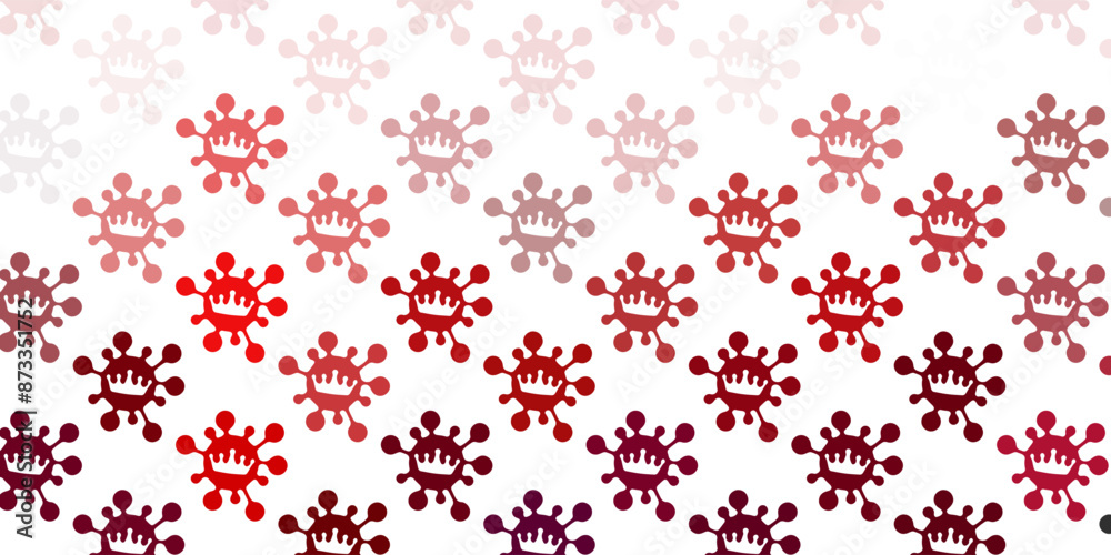 Light pink vector backdrop with virus symbols. Light pink vector backdrop with virus symbols.