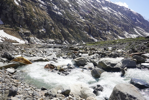 mountain river in the mountains viewpoint near Koksar photo