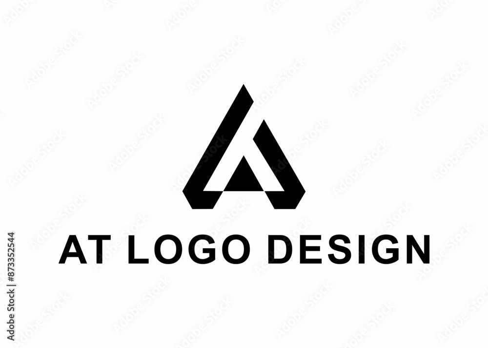 letter at logo, design, Vector, illustration, creative icon, template