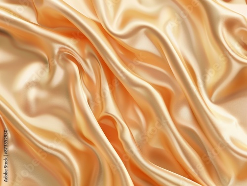 Wallpaper Mural Close up of luxurious beige silk fabric with elegant folds, soft and sophisticated texture for backgrounds and designs Torontodigital.ca