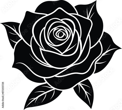 Rose Silhouette vector illustration design