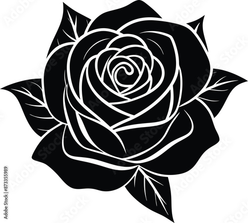 Rose Silhouette vector illustration design