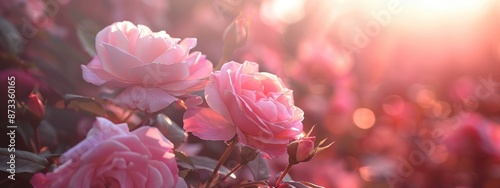 pink and yellow roses background